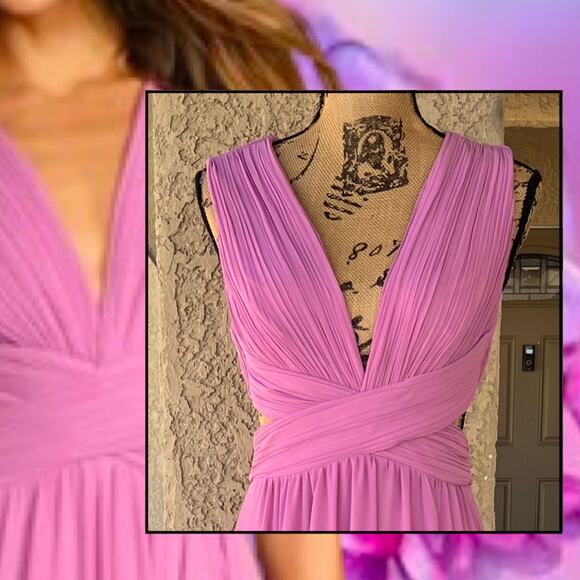 Lulus Lilac Cutout Vivid Imagination Maxi Dress Size Varies - Picture 2 of 13